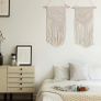 2pcs Macrame Wall Hanging Handmade Woven Tapestry, Boho Wall Decor Art Home Decoration (25cm W x 42cm L) Image 5