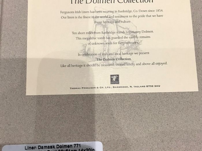 The Dolmen Collection: boxed set of 4 Irish Linen Placemats BRAND NEW