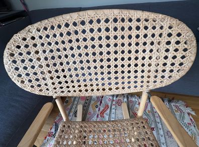 Rocking chair hand woven rattan IKEA