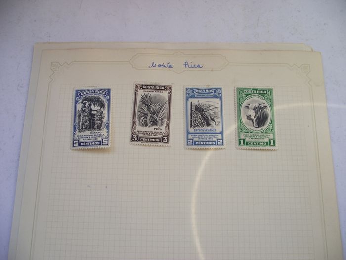 A Collection of Stamps from Central and South Americas on Loose Pages