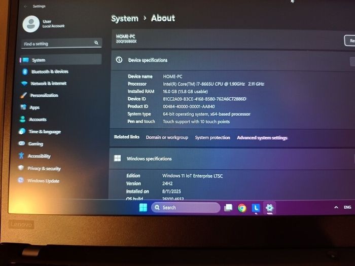 Laptop Lenovo Thinkpad i7/16/256