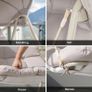 Outdoor Swing Chair with Adjustable Canopy Padded Cushions Image 7