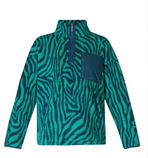 Sweaty Betty Women's Karma Half-Zip Printed Fleece Top size Medium