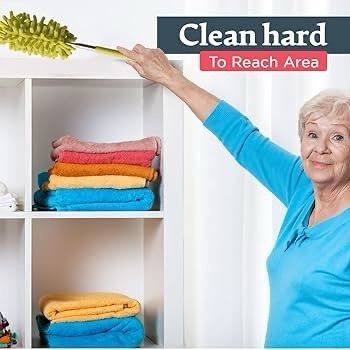 NEW SALE | 3pk Microfibre Extendable Feather Duster Brush | Feather Dusters for Cleaning Extendable Duster up to 76cm