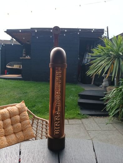 Birra Moretti Beer pump complete with drip tray and bracket.Will need a 24v transformer to light it.