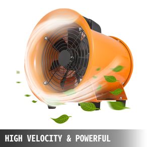 Industrial Axial Ventilator Portable Air Blower Fan 8inch 12inch W/ 10M Duct High Velocity Low Noise for Workshop Factory