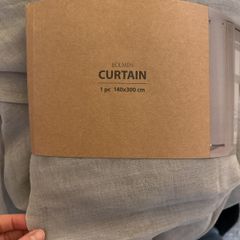 2 sheer beige curtains JYSK