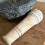 Rustic Stone Mortar & Wooden Pestle Image 3