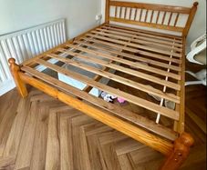 Fabulous Solid 4Ft 6 Double Bed Frame With Low Footboard - Can Deliver