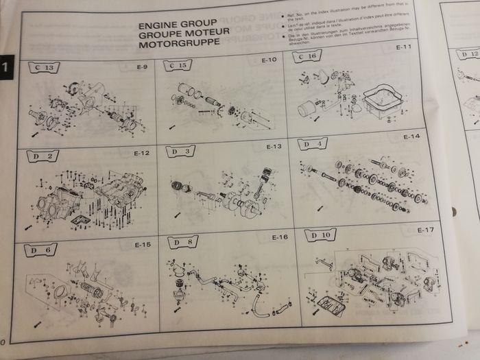 Honda VF400 F parts catalogue