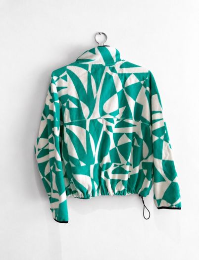 Pre Owned Dunnes Stores Green Geometric Fleece