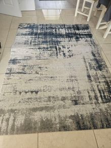 blue and grey rug