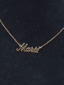 Vintage 9ct Gold Marie Name Necklace Fully Hallmarked Sheffield 48cm