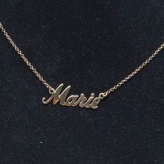Vintage 9ct Gold Marie Name Necklace Fully Hallmarked Sheffield 48cm