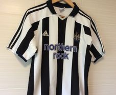 Newcastle United Jersey. Season 2003/2005. Official Adidas Mens Home Jersey. Authentic Original From 2003. Not A Modern Day Remake.