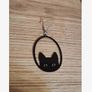 Enchanted Black Cat Earrings - good luck charms Image 3