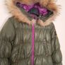 Eleven Elfs Khaki Green Pink Trim Padded Quilted Puffer Jacket Down Size S Image 2