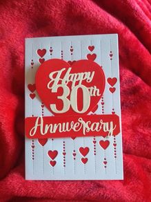 Anniversary / love / hearts, personalize card