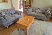 3+2+1 soft grey fabric sofa suite