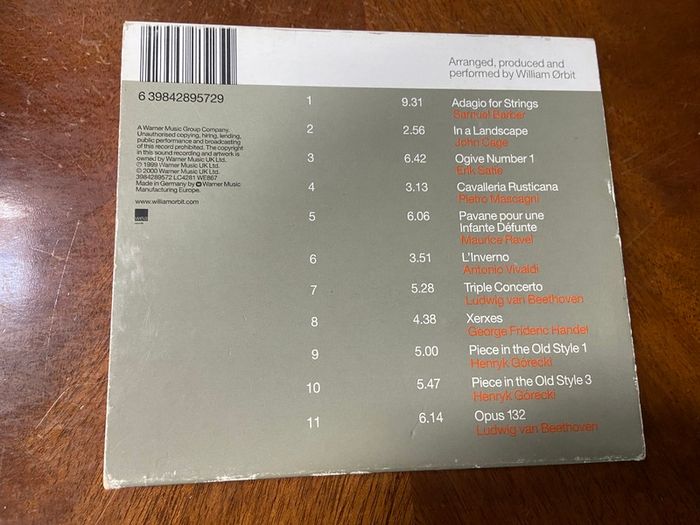 William Orbit Pieces in a Modern Style CD