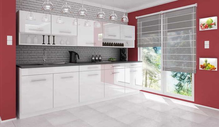 Kitchen for sale-White high gloss 2.6m