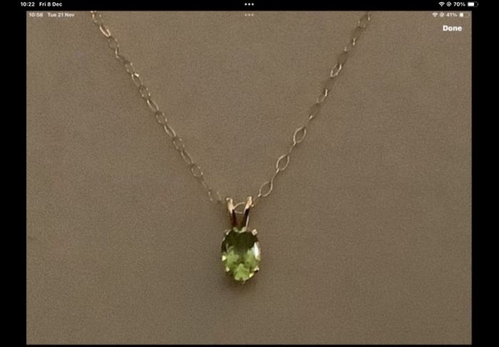 New 18ct Solid Gold Lovely Period Stone pendant  With Fine 9ct Gold 18" Chain