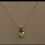 New 18ct Solid Gold Lovely Period Stone pendant  With Fine 9ct Gold 18" Chain Image 4