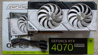 Asus Dual RTX4070 Super 12GB White Graphics Card