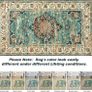 Washable Rugs Small Non Slip Area Rugs for Bedroom Vintage Boho Rug Soft Short Pile Rug Machine Washable Rugs Living Room Indoor Entry Floor Rug Non Shedding Dense 60x110CM Rugs Blue Image 4