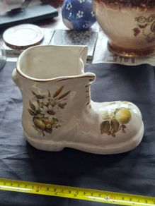 Beautiful Large Porcelain Boot Vase Postage Available,