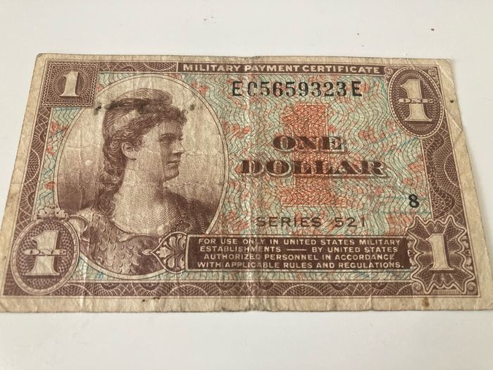 USA 1 Dollar Military Payment Certificate Serie 521