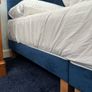 Upholstered double bed frame - navy velvet Image 3