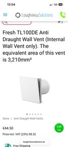 2 Anti Draught Wall vent kits