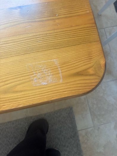 Solid pine table