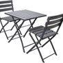 Folding Table and Chairs Set with Durable HDPE Surface & Metal Frame Image 2