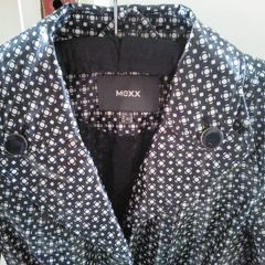 Black Patterned PVC Mac by Mexx, Size 8