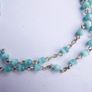 Vintage Rosary with Blue Crystal Beads length 15" Image 8