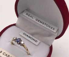 9ct Gold Trilogy Sapphire & Diamond Ring