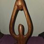Carved Wooden Yoga Pose Woman Image 6