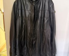 Vintage Italian Leather Coat Matrix Style XXL