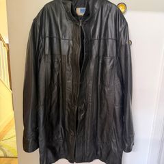 Vintage Italian Leather Coat Matrix Style XXL