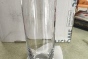 Krosno Bud Vase Clear Art Glass Polish Controlled Bubble Cylinder