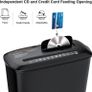 8 Sheet Strip Cut Paper Shredder, A4 Paper, Credit Card and CD/DVD Shredder for Home Use With 13L Wastebasket, Black (FREE POSTAGE) Image 6