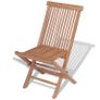 Folding Garden Chairs 4 pcs Solid Teak Wood Image 4