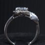 9ct White Gold Dublin Hallmarked Halo Ring Size 54 Image 5