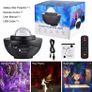 LED Galaxy Ocean Wave Star Projector Night Light Bluetooth Music Speaker Party Image 6