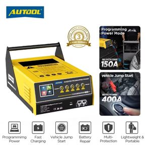 AUTOOL EM365 150A Inverter Programming Power Supply & 12V Battey Charger & Car Jump Starter Regulator Voltage Transformer