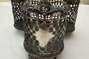 Vintage ornate cruet set holder, no handle