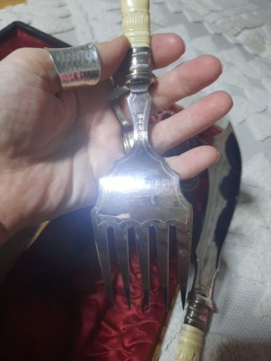 antique fish knife and fork set