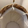 Beautiful straw Moses basket with Clair de lune rocker and two Clair de lune covers Image 8